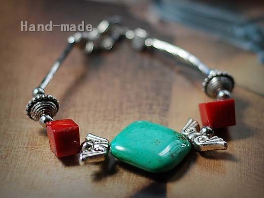 Turquoise coral bracelet (side) 